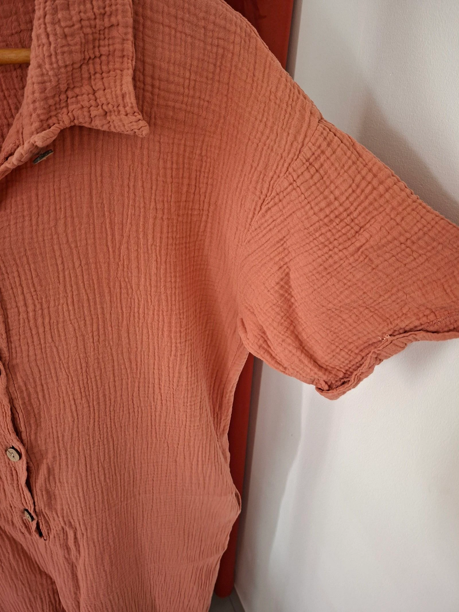 Roze katoengazebadpak een maat – photo 3
